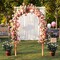 Outdoor Garden Arch 7.7 Feet Wooden Arbor for Climbing Plants and Decorations